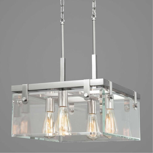 Glayse 4 Light 17 inch Brushed Nickel Semi-Flush Mount Convertible Ceiling Light, Design Series